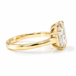 14K gold Toi et Moi engagement ring with pear and emerald cut lab grown diamonds