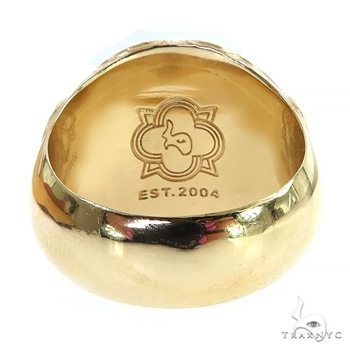 14K Gold Enamel Wave Ring, photo 4 of 6