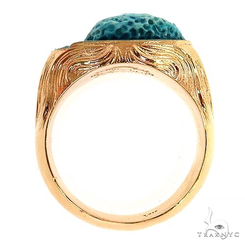 14K Gold Enamel Wave Ring, photo 5 of 6
