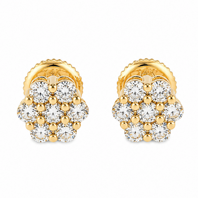 Enchanting Floral Diamond Earrings 65955