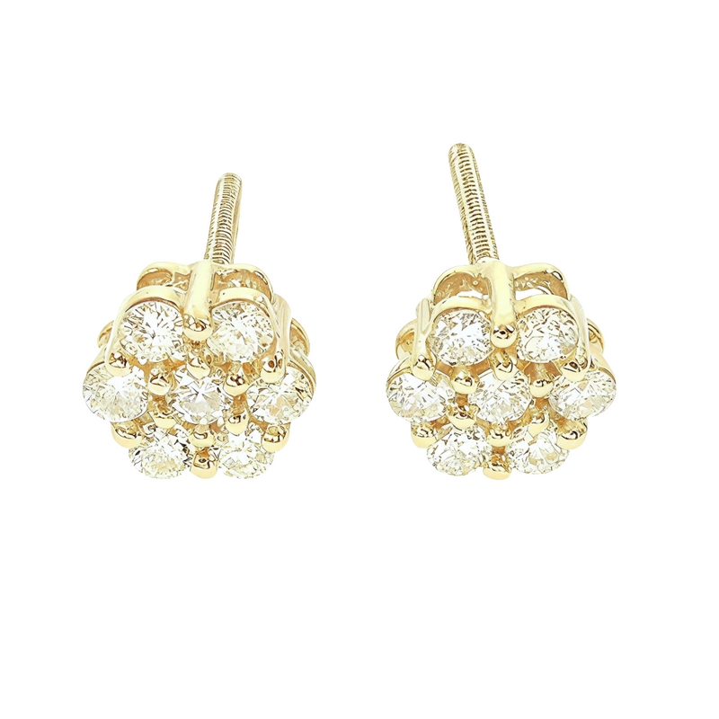 Enchanting Floral Diamond Earrings 65955