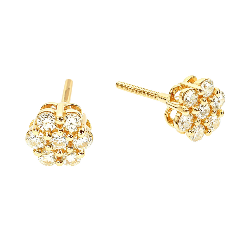 Enchanting Floral Diamond Earrings 65955