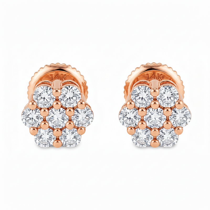 Enchanting Floral Diamond Earrings 65955