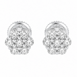 Enchanting Floral Diamond Earrings 65955