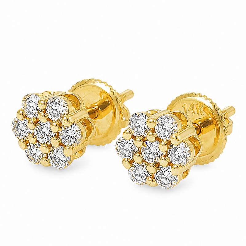 Enchanting Floral Diamond Earrings 65955
