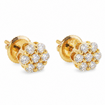 Enchanting Floral Diamond Earrings 65955