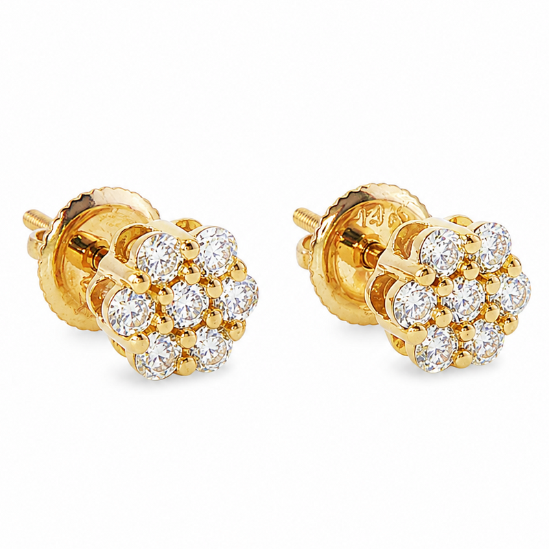 Enchanting Floral Diamond Earrings 65955