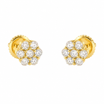 Enchanting Floral Diamond Earrings 65955