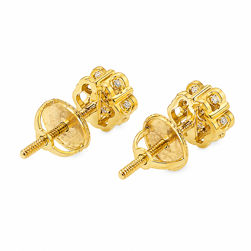 Enchanting Floral Diamond Earrings 65955