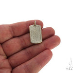 Engrave Your Text Diamond 14K Gold Dog Tag Charm Pendant 63092 - Image 6