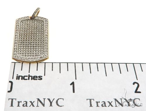 Engrave Your Text Diamond 14K Gold Dog Tag Charm Pendant 63092 - Image 8