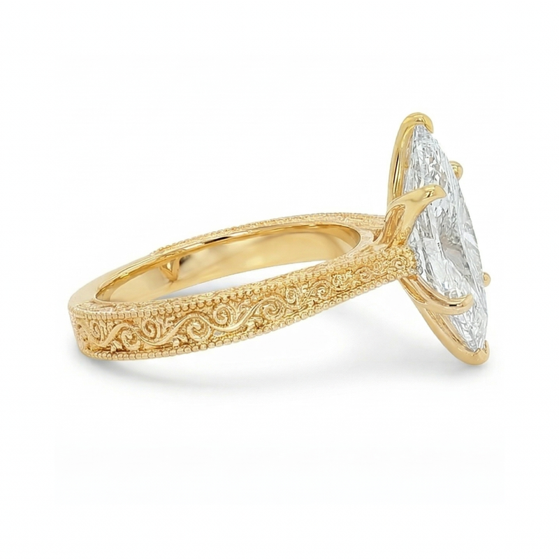 Starlight Marquise Engagement Ring in 14K gold, view 3