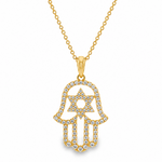 Eternal Faith Hamsa & David Star Pendant 71826