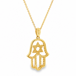 Eternal Faith Hamsa & David Star Pendant 71826