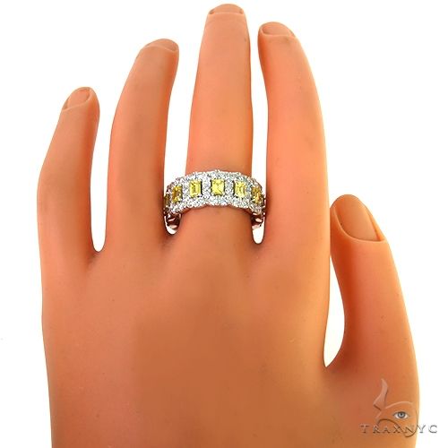14K Gold Eternity Emerald Diamond Ring, photo 4 of 4