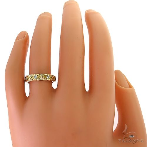 18K Gold Infinity Eternity Lab-Grown Diamond Wedding Band, photo 5 of 5