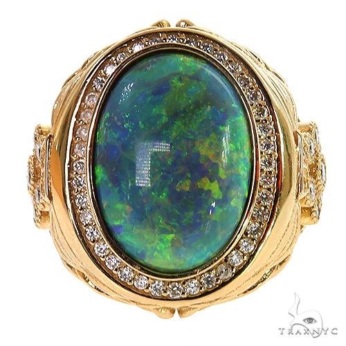 14K Gold Ethiopian Opal Ring, photo 2 of 6