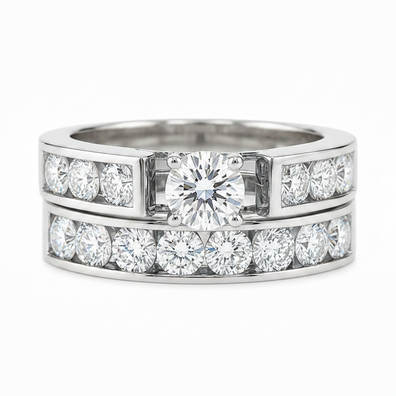 Europe Style Diamond Wedding Set 40810