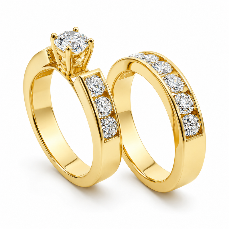 Europe Style Diamond Wedding Set 40810