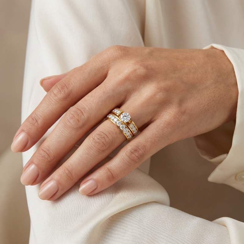 Europe Style Diamond Wedding Set 40810