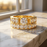 Europe Style Diamond Wedding Set 40810