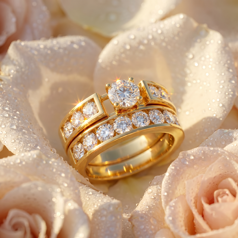 Europe Style Diamond Wedding Set 40810