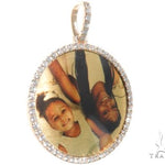14K Gold Custom Photo Pendant 2 Inch 64427 - Image 2