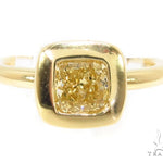 Fancy Yellow Cushion Cut Diamond Ring 36638 - Image 2