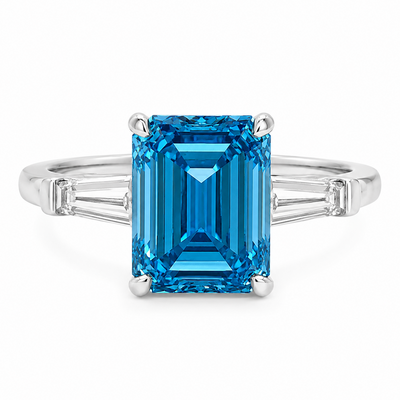 Fancy Vivid Blue Engagement Ring 71550
