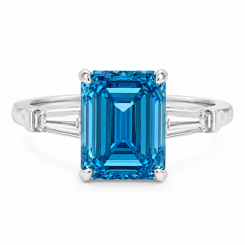 Fancy Vivid Blue Engagement Ring 71550