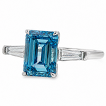 Fancy Vivid Blue Engagement Ring 71550