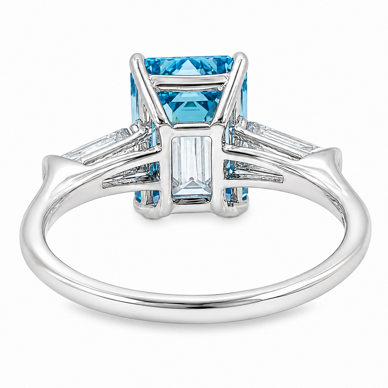 Fancy Vivid Blue Engagement Ring 71550