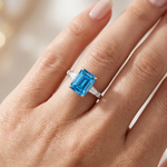 Fancy Vivid Blue Engagement Ring 71550