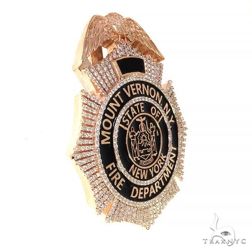 Fire Department Diamond Badge Pendant 68091 - Image 2
