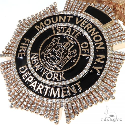 Fire Department Diamond Badge Pendant 68091 - Image 3