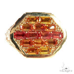Fire Sapphire Brick Hexagon Ring 66768 - Image 2