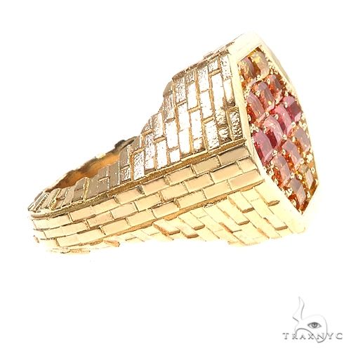 Fire Sapphire Brick Hexagon Ring 66768 - Image 3
