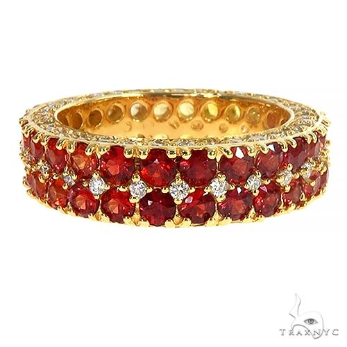 Fire Sapphire Diamond Eternity Ring 66932 - Image 2
