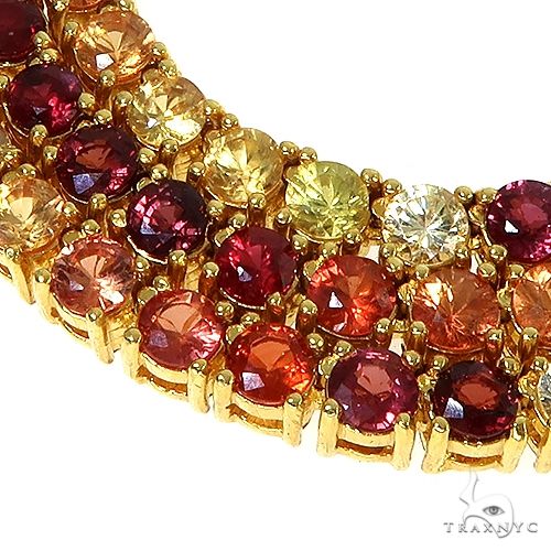 Fire Sapphire Multi Colored Tennis Chain 66767 - Image 4
