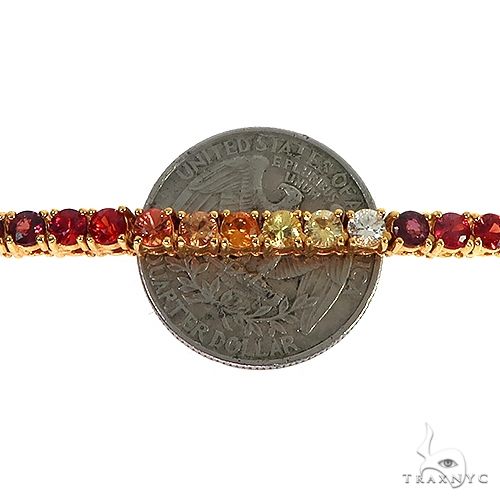 Fire Sapphire Multi Colored Tennis Chain 66767 - Image 5