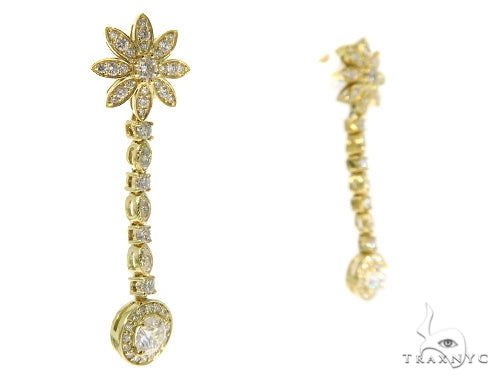 Floral Dangle Earrings 45441 - Image 2