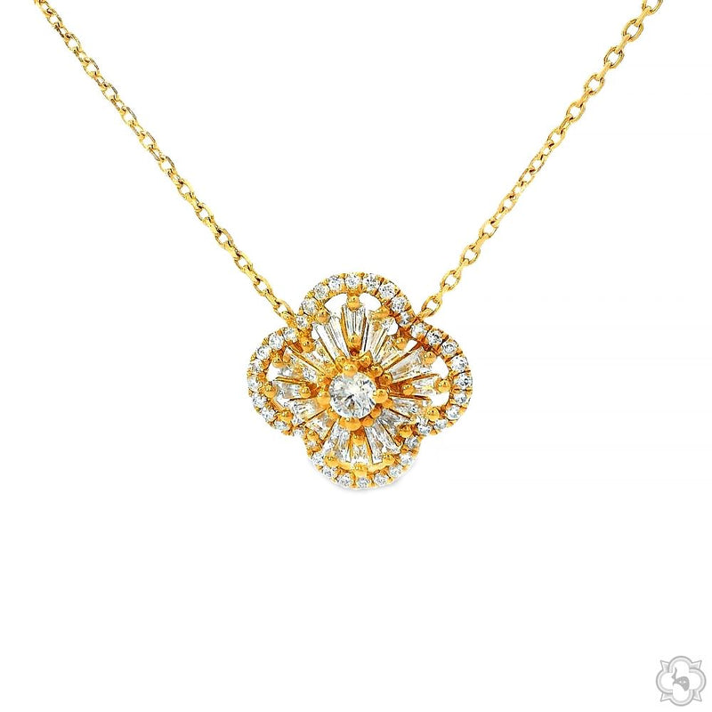Floral Diamond Necklace 70241 - Image 2