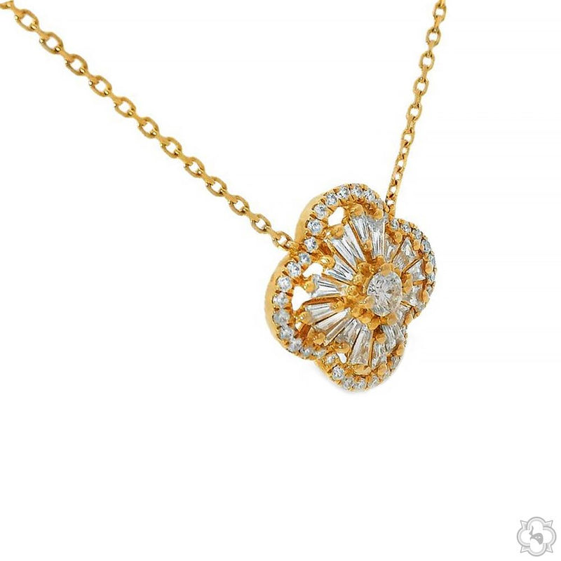 Floral Diamond Necklace 70241 - Image 3