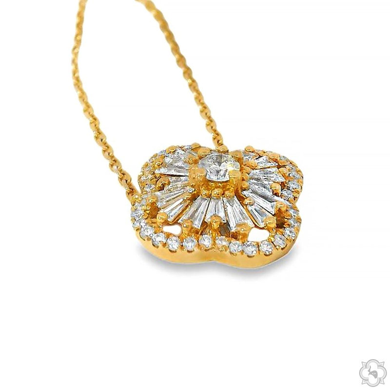Floral Diamond Necklace 70241 - Image 5