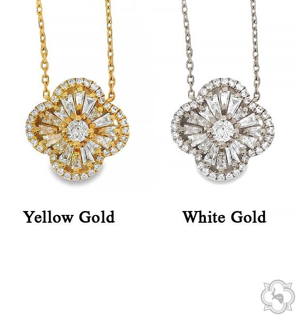 Floral Diamond Necklace 70241 - Image 8