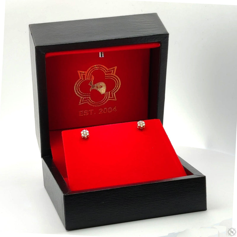 Floral Radiance Diamond Stud Earrings 65276