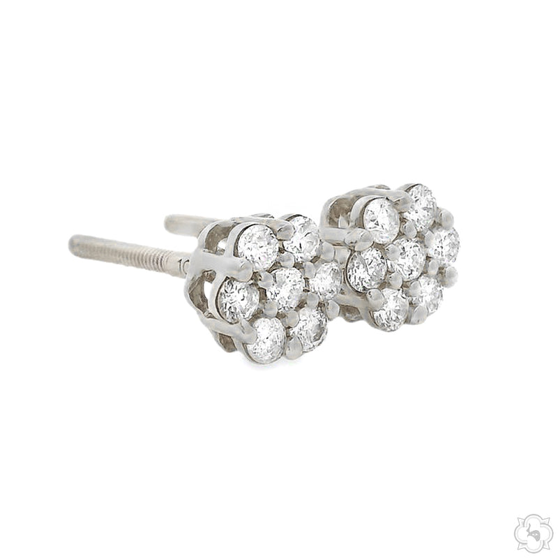 Floral Radiance Diamond Earrings 65276