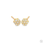 Floral Radiance Diamond Stud Earrings 65276