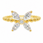 Floral Marquise Diamond Ring 71677