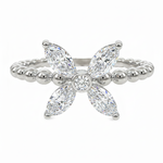 Floral Marquise Diamond Ring 71677